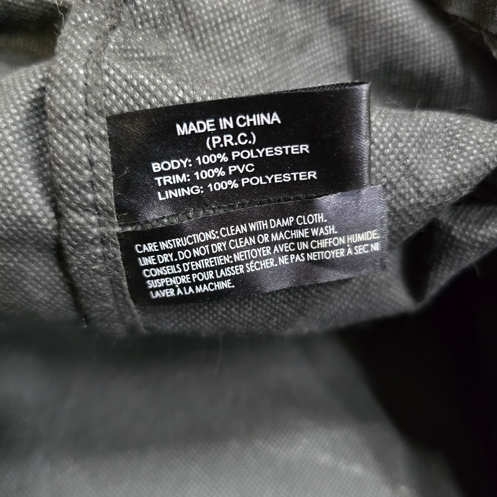 John Varvatos Gray Fabric Black Leather Trim Handles Duffle Bag – Fair