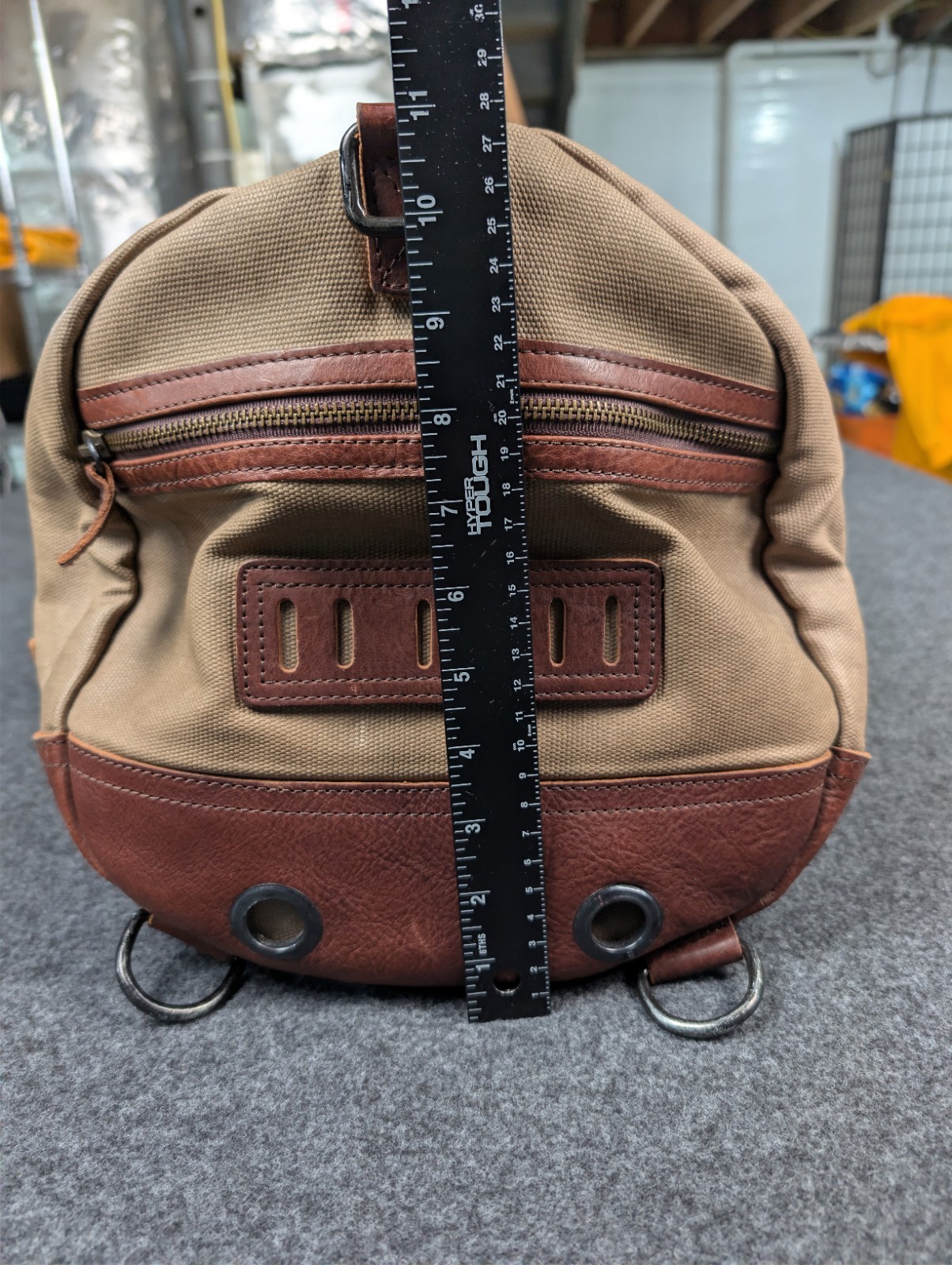 Buffalo Jackson Dakota Waxed Canvas Duffle Bag Leather Has Strap Missing Handles