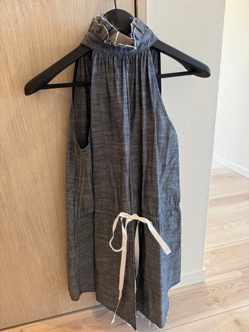 CHRIS BENZ Frill neck sleeveless blouse [0]
