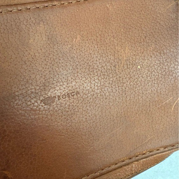Bosca || Vintage Leather Shave Kit Dopp Kit Toiletry Travel Brown