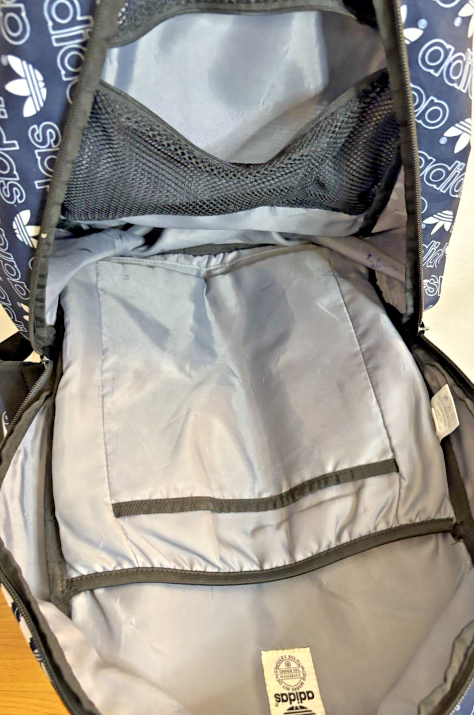 Adidas AOP Original National Backpack Navy Trefoil Logo Large