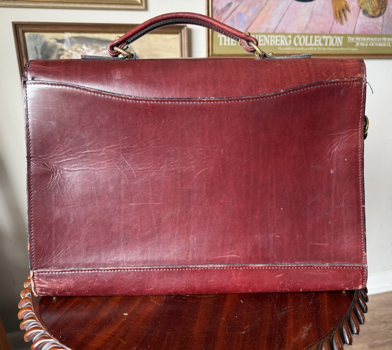 SCHLESINGER BROTHERS Cordovan Heavy Leather Briefcase / Lawyer Bag – USA