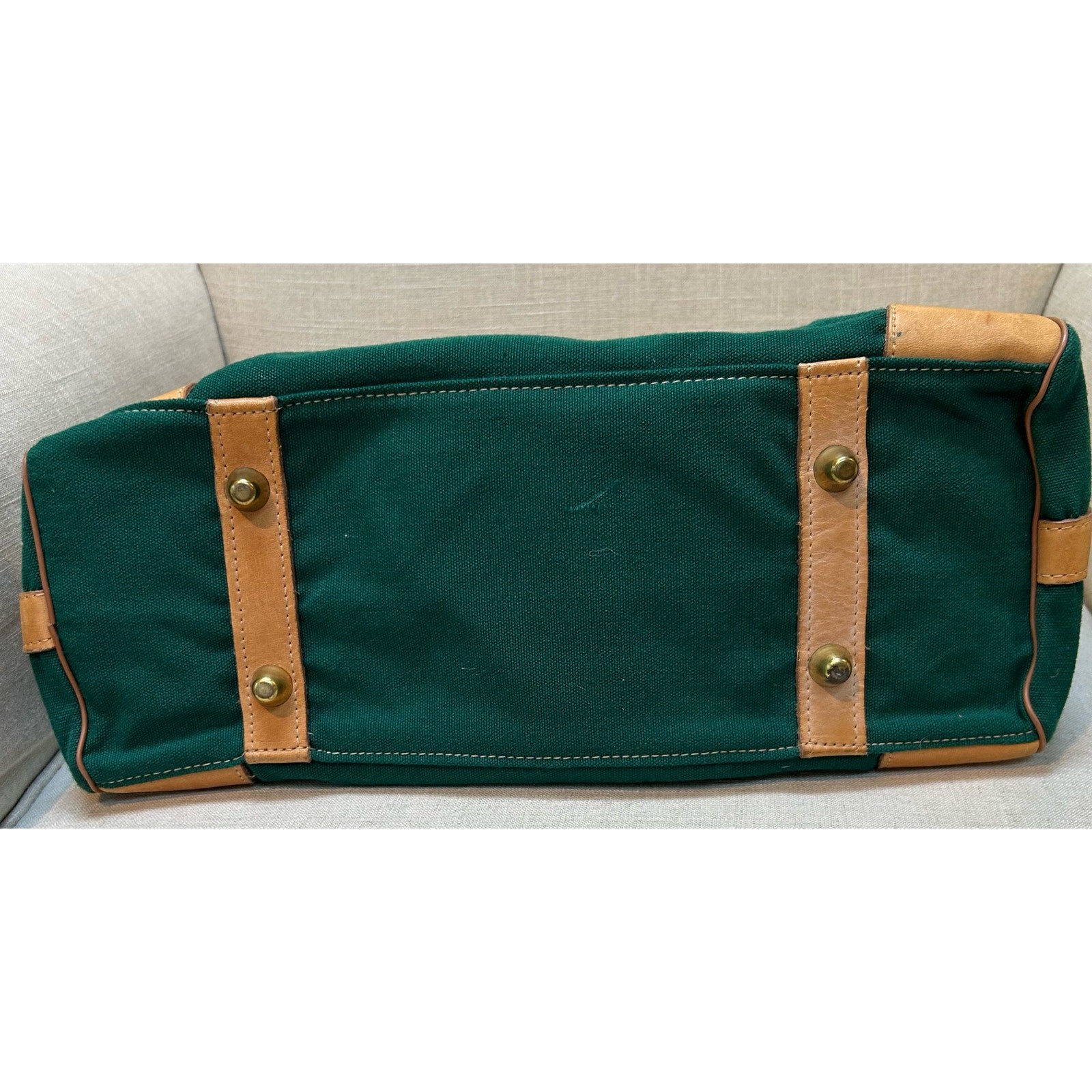 Banner House Duck Canvas Double Handle Bag 12”x15”x9” Vintage Travel Tote YKK