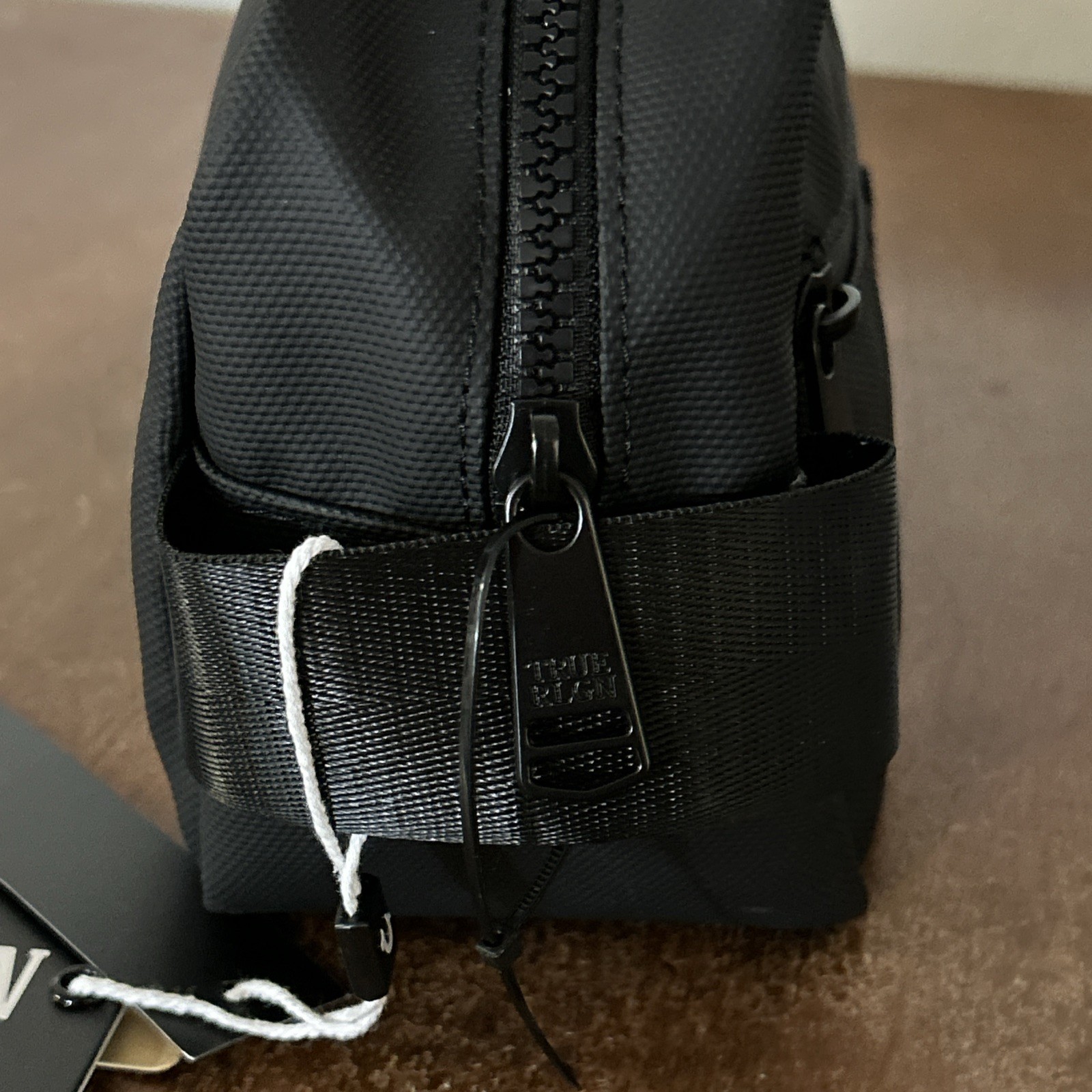 True Religion Men’s Toiletry Bag Black With Horseshoe Logo, 2 Travel Bottles NWT