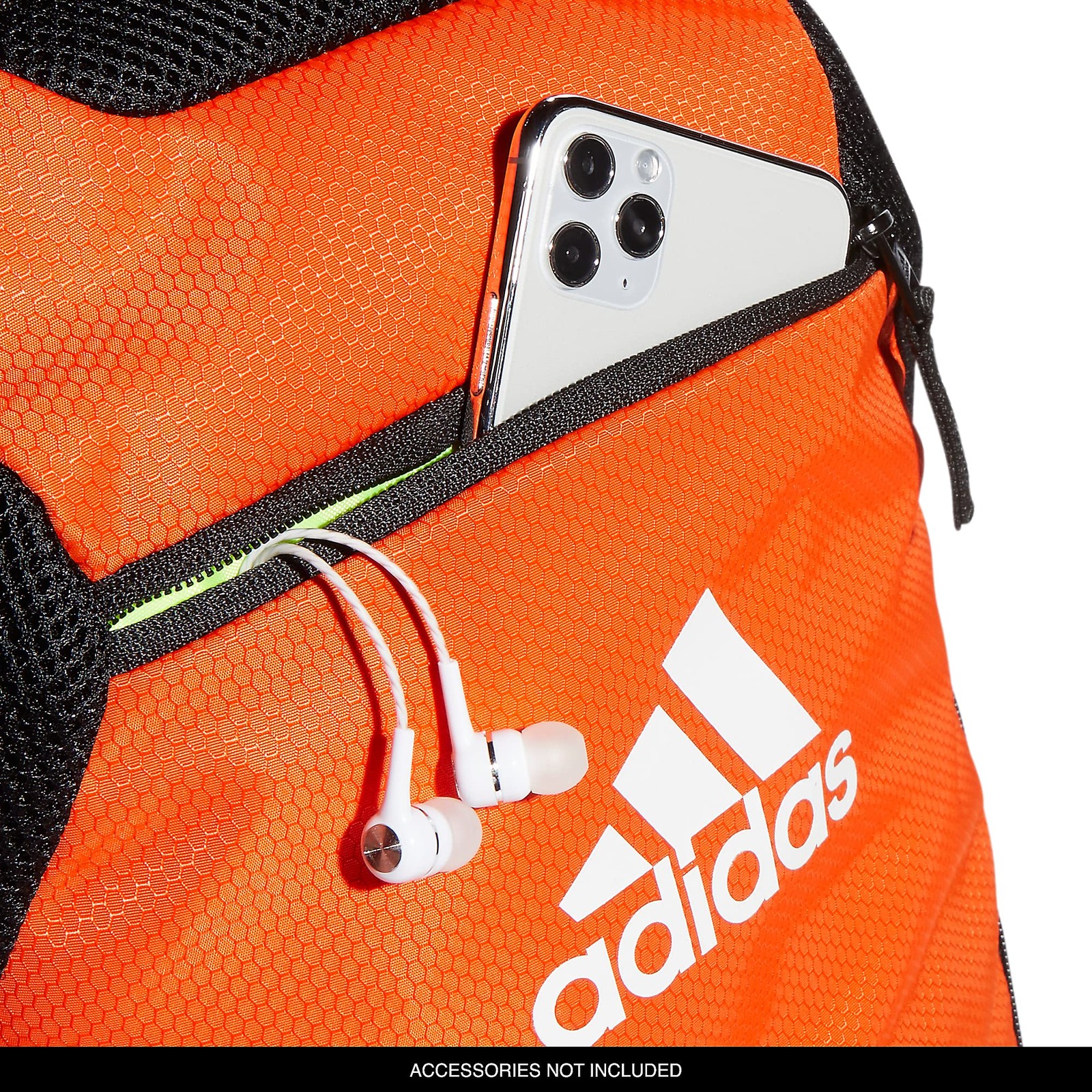 Adidas Team Orange Backpack Soccer Gym Durable Recycled Material Large Capacity