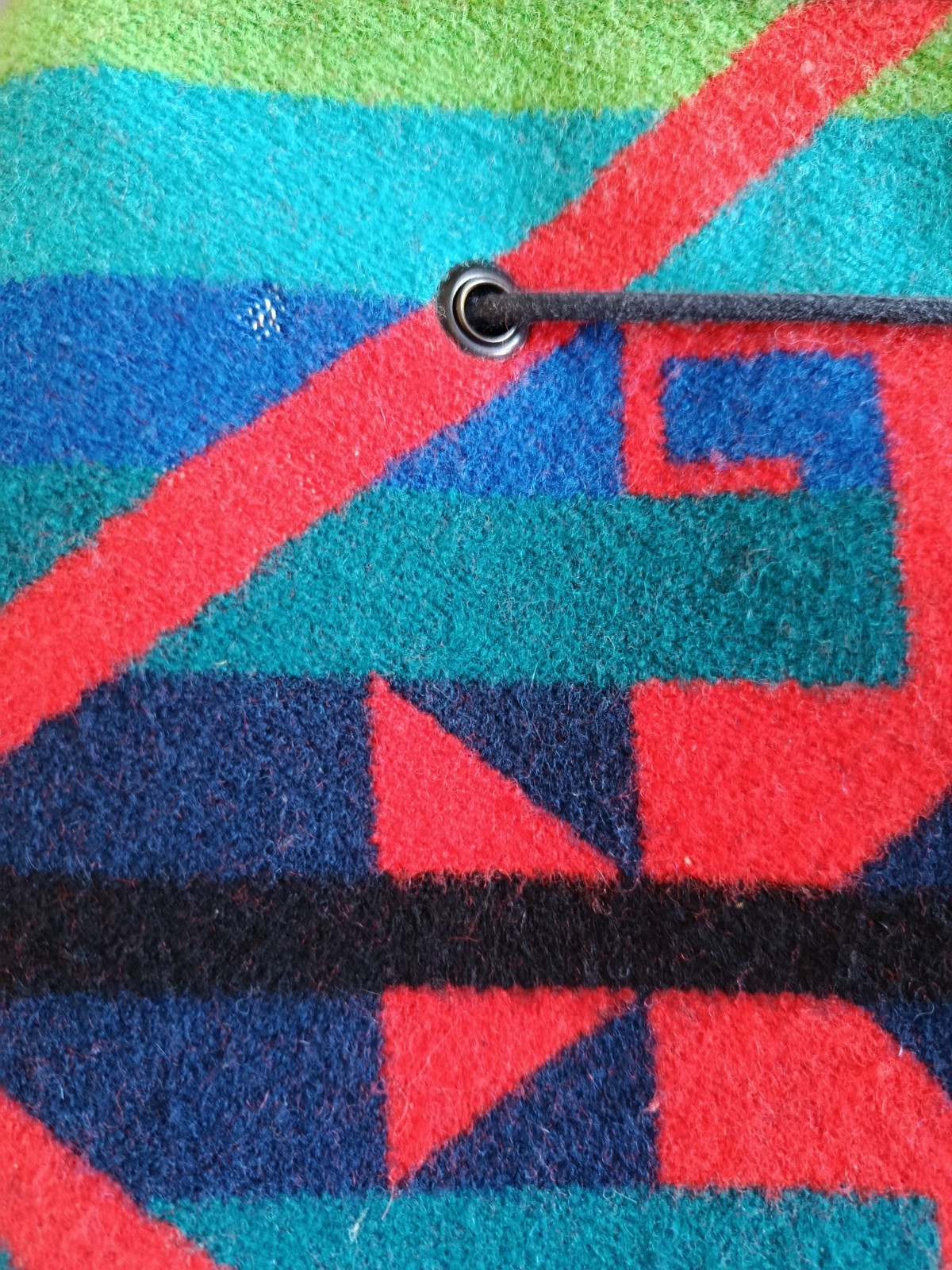 Pendleton Made In Usa Vintage Wool Blanket Aztec Navajo Wool Suede Bucket Bag
