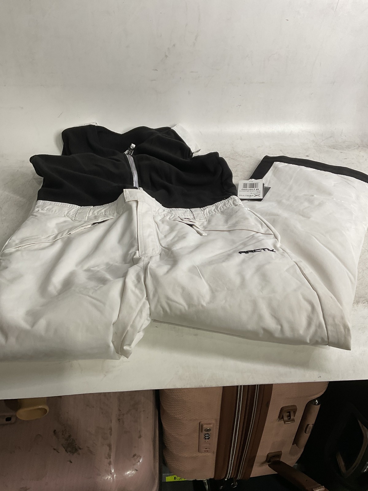 Arctix Kids Limitless Fleece Bib Overalls White Medium Husky U13