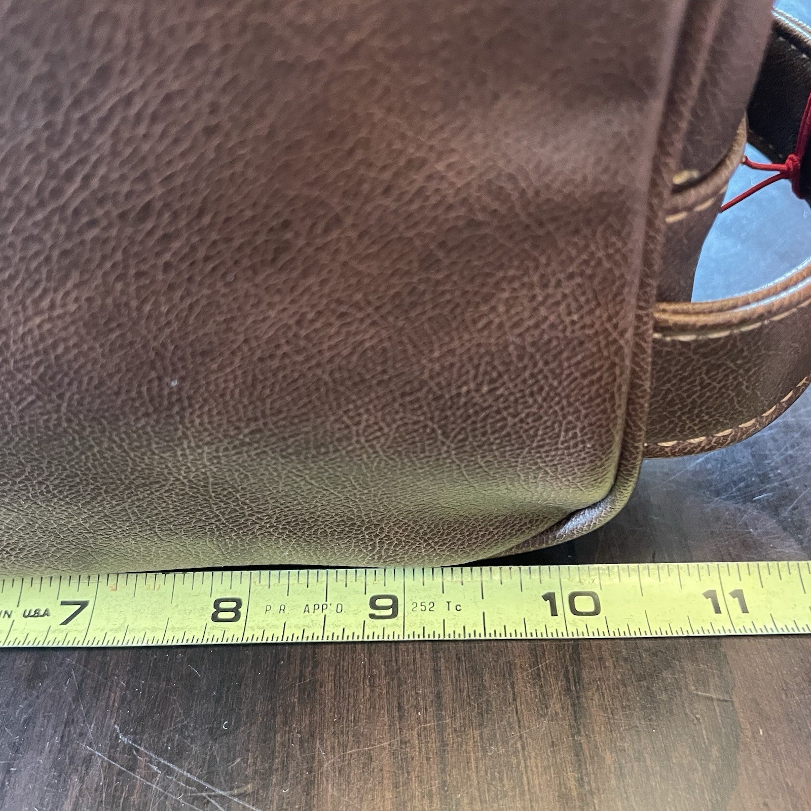 Levi Strauss Travel Kit Toiletry Bag Brown PU Leather Inner Pocket Front Pocket