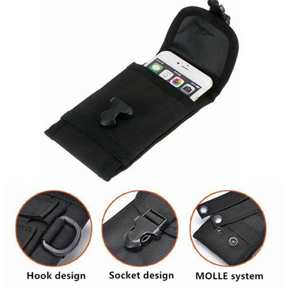 Mobile Phone EDC Gadget Phone Pack Tactical Molle Pouch Holster Waist Pouch