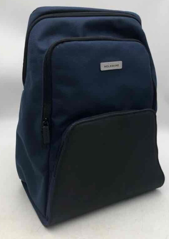 Moleskine Mens Blue Nomad Adjustable Strap Outer Pockets Laptop Backpack