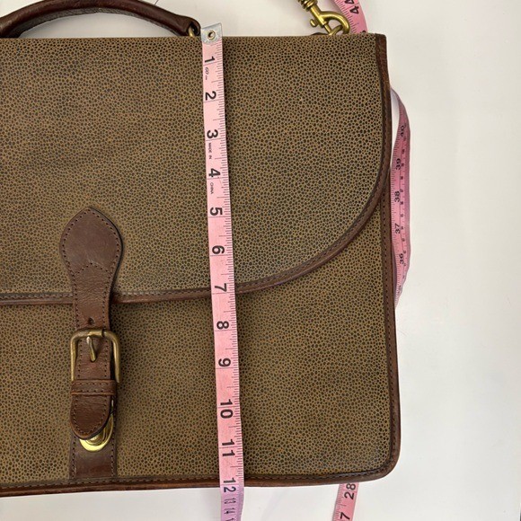 Jack George’s || Pebbled Briefcase Laptop Bag Leather Brown Tan