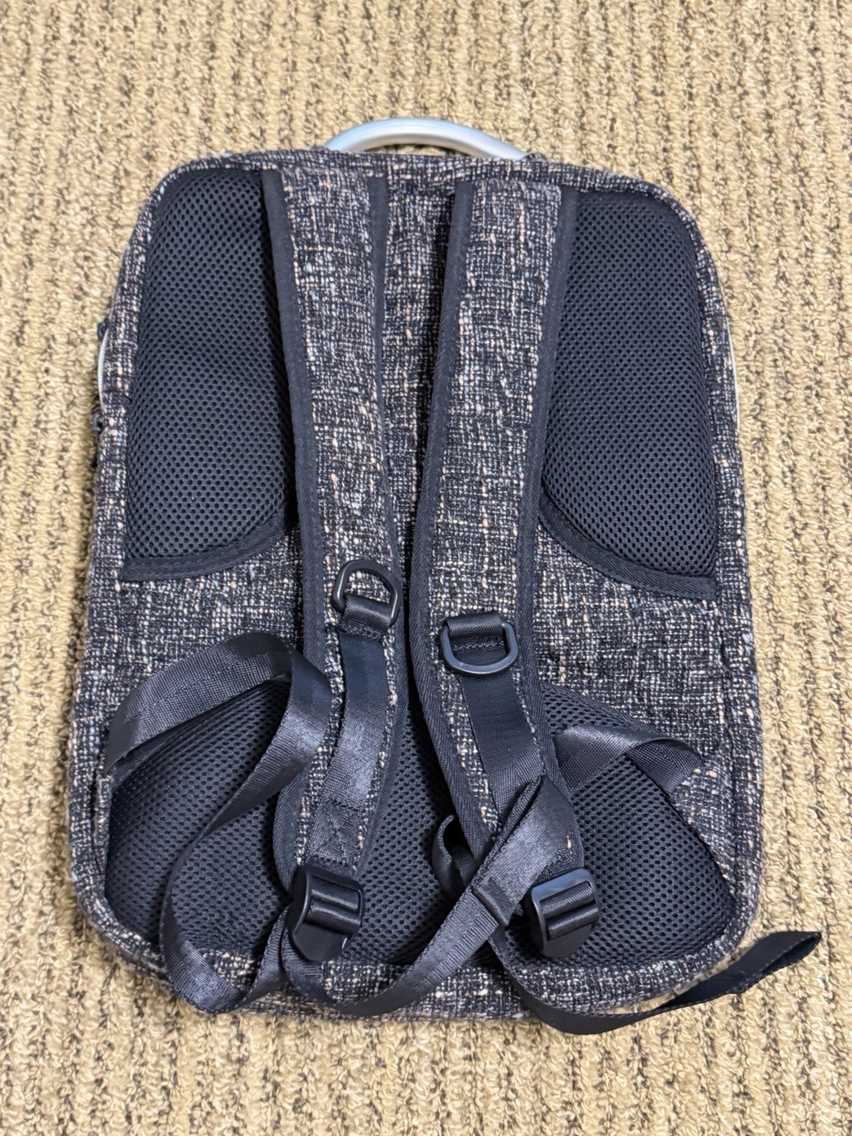 DIME BAGS Concrete Tweed Backpack Space Invaders Aracade Patch Laptop Slab Bag