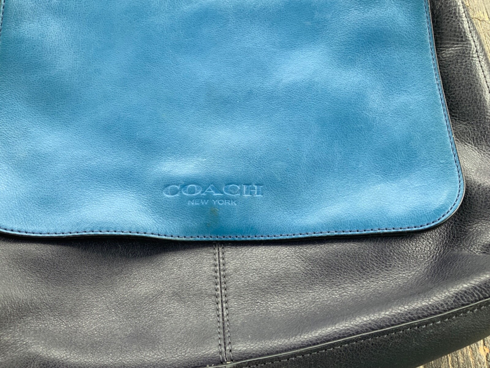 Coach Metropolitan, Sullivan Blue Leather, Crossbody , Messenger, Map Bag.