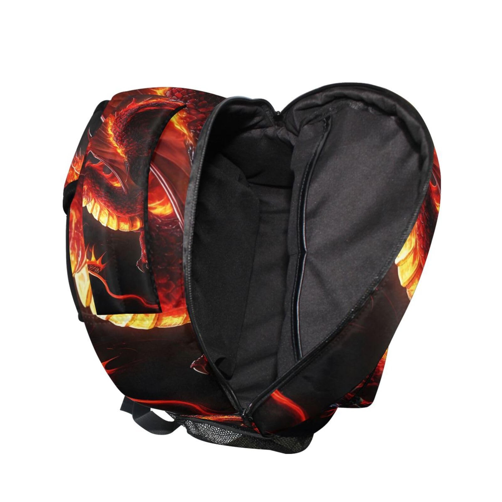 Fire Dragon Kid’s Shool Backpack for Girls Boys,Laptop Travel Backpack,16.9″ H