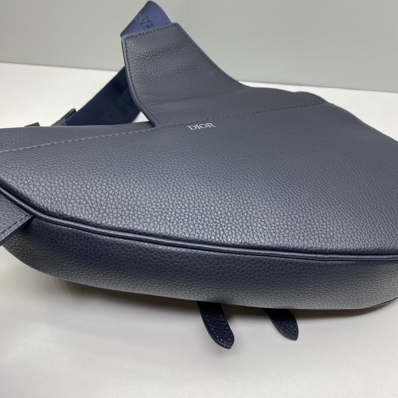Dior Pre-Owned Authentic Saddle Bag Navy 27x20x5cm Cowhide