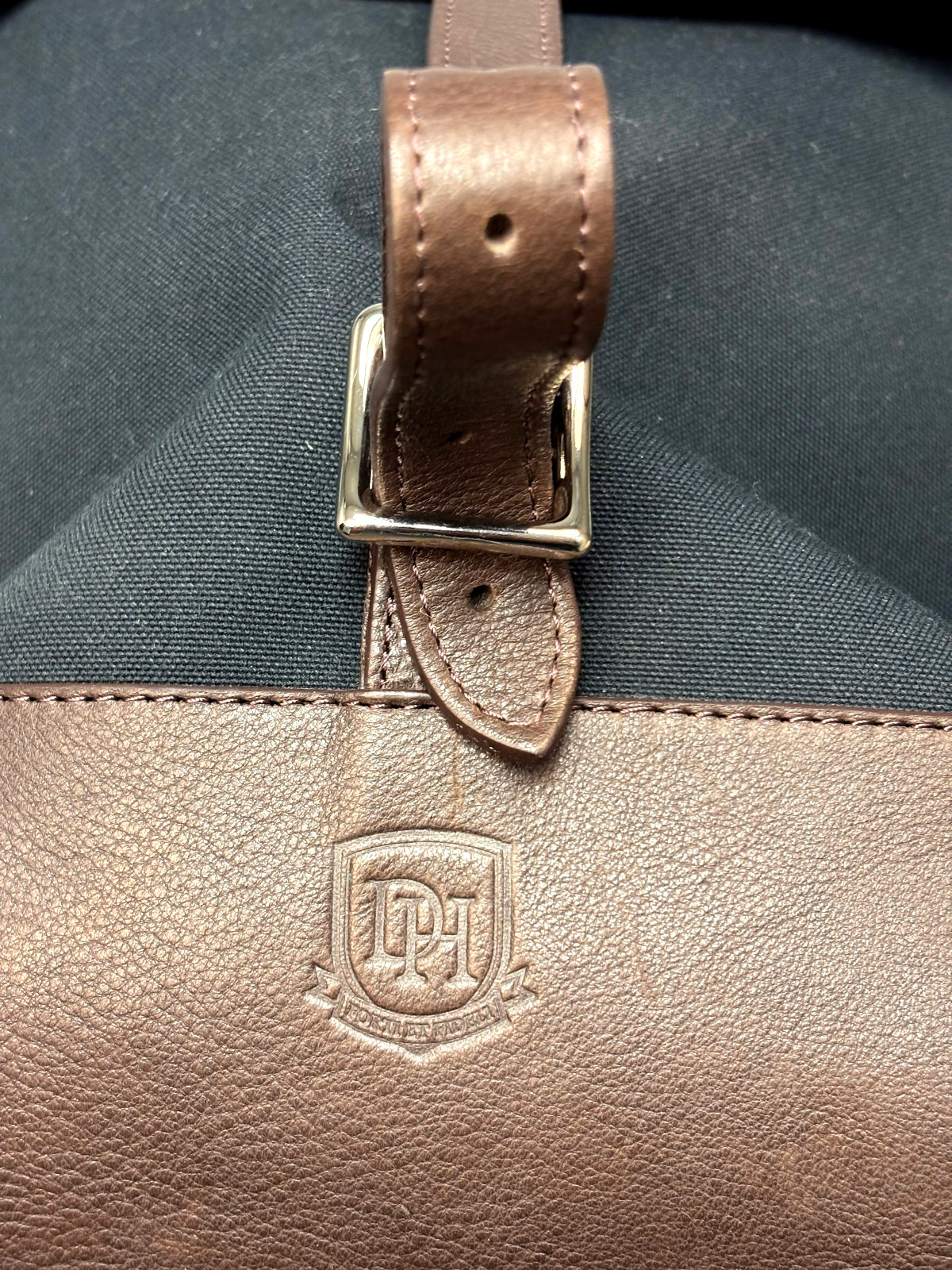 $355 New Daines & Hathaway Ventile Canvas Leather Backpack Navy Ventile DUFFLE