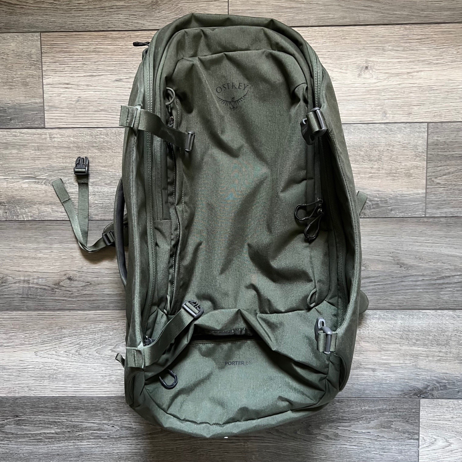 Osprey Sojourn Porter 65 Travel Backpack Duffel Convertible 65L Olive Green
