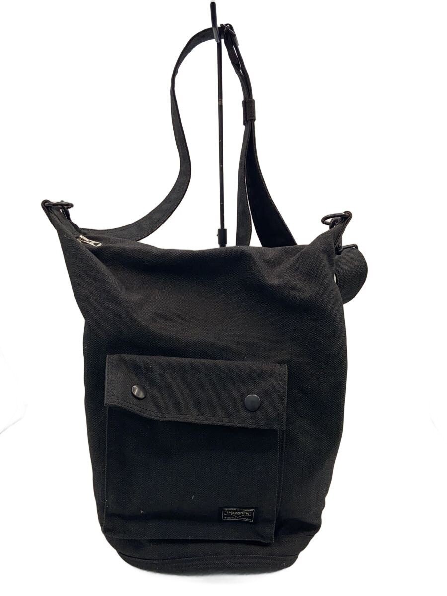 PORTER Shoulder Bag Canvas Black 18cm Depth 32cm High 20cm Width