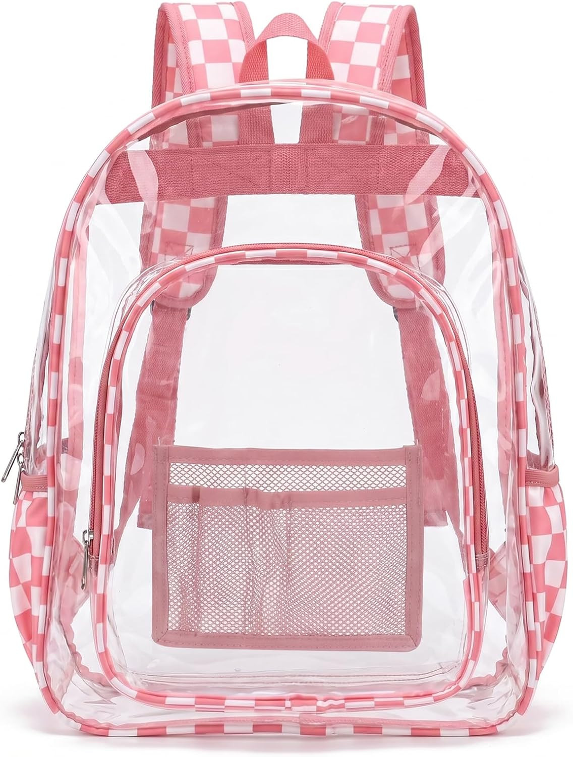 Clear Backpack Heavy Duty PVC Plastic Clear Bookbag with Reinforced Straps for S