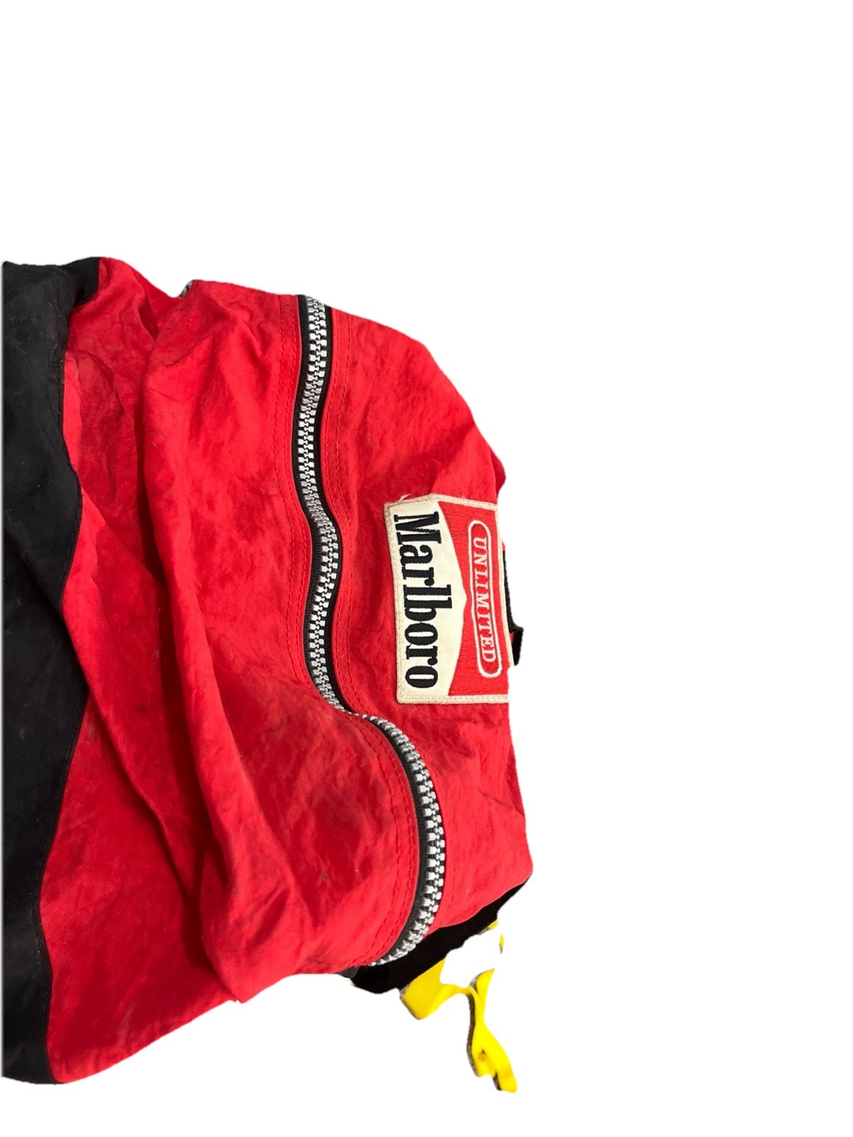 Marlboro Red Black Yellow Zip Duffle Bag with Shoulder Strap for Men