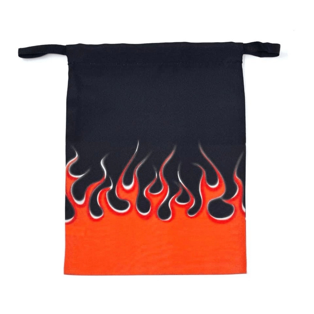 PRADA Flame Drawstring Dust Bag in Orange/Black(Size 7.5″ x 9″)