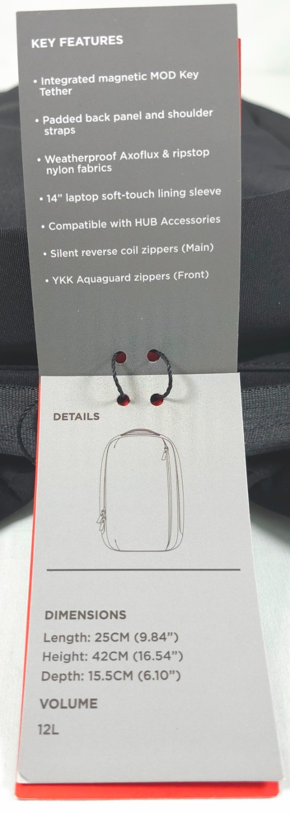 Alpaka Metro Backpack 12L EDC (EveryDay Carry) Black Axoflux 300D NWT NEW