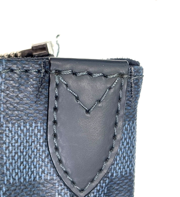 LOUIS VUITTON Greenwich Hand Bag Damier Cobalt Leather Navy Italy N41351 92MA390