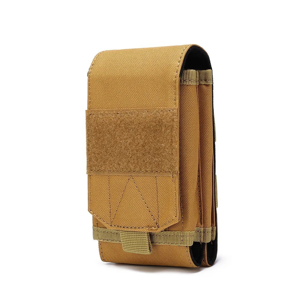 Tactical MOLLE Double Phone Pouch Waist Bag Nylon 600D EDC Outdoor Gear Case