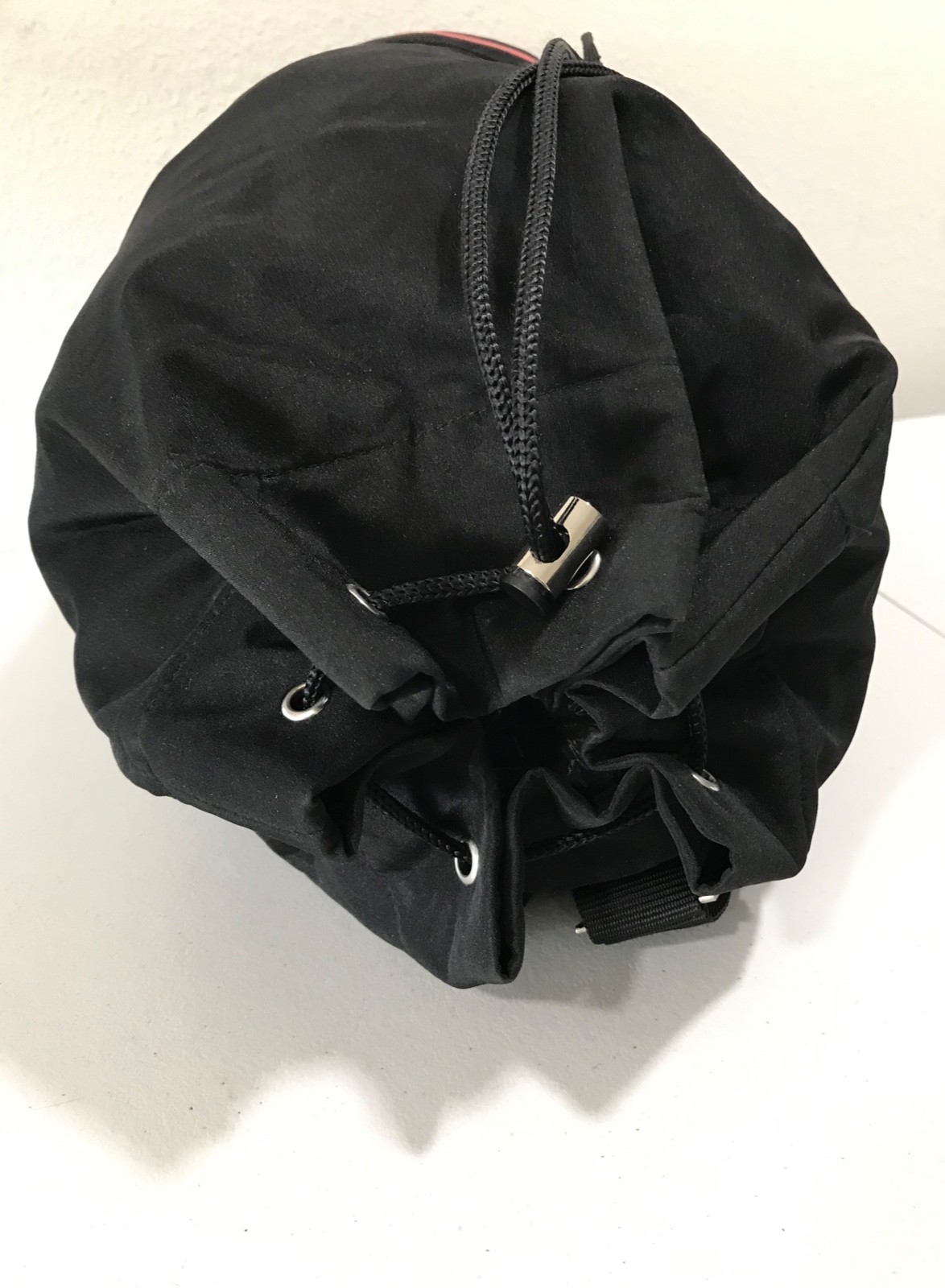 Prada Luna Rossa Extreme Black Drawstring Closure Duffel Sling Bag Shoulder