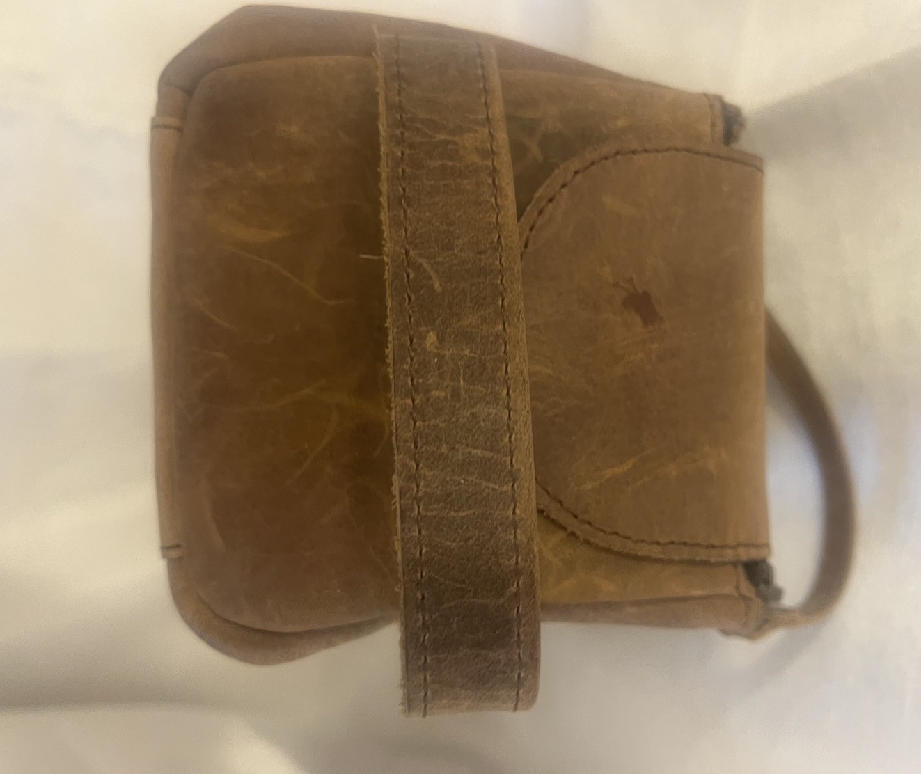 Vintage Moonster Buffalo Leather Dopp Kit Bag Rustic Brown Travel Toiletry Case