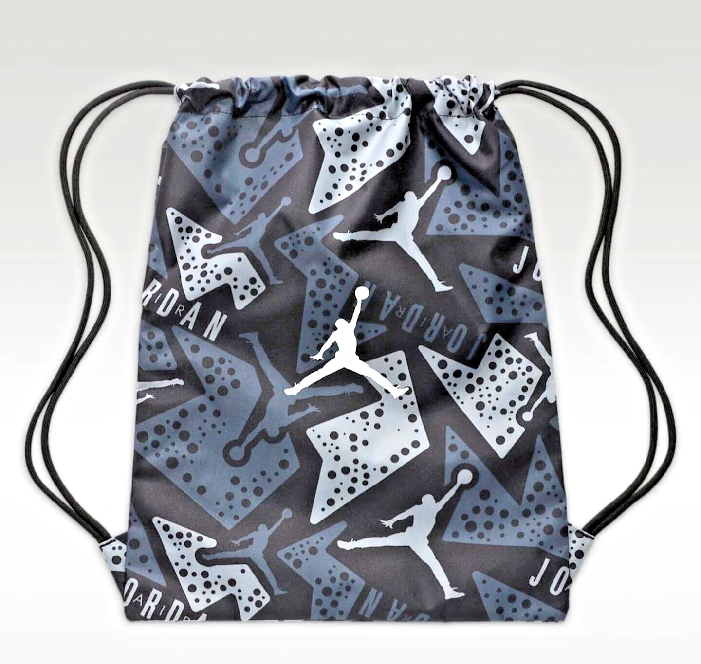 Air Jordan Nike Grey /Black Sackpack Gym Jumpman Bag Pouch Backpack Boy’s/Men’s