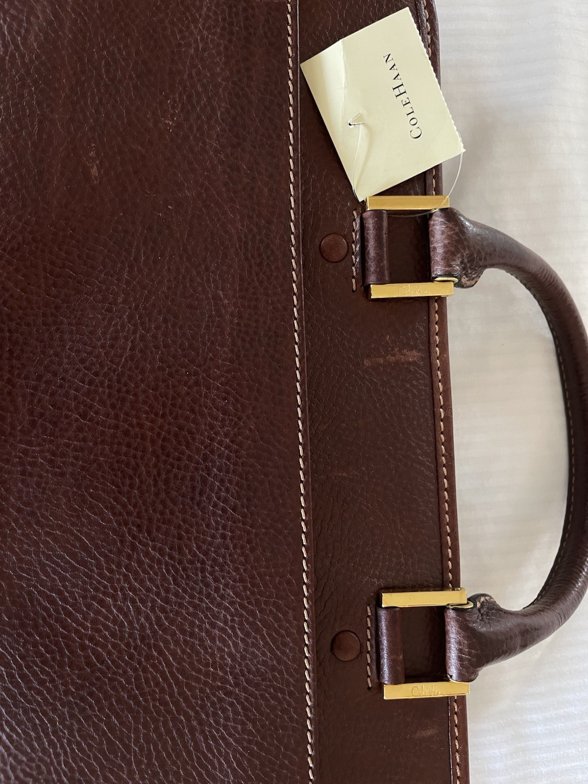 Cole Haan Collection Special Edition Drop Handle Laptop Clutch,saddle Tan, Mens