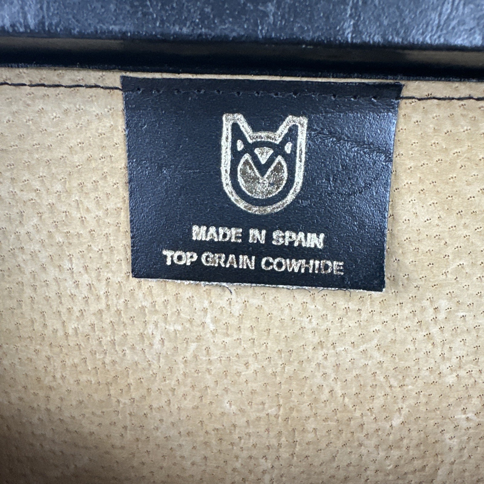 Briefcase Vintage Genuine Leather Made In Spain Top Grain Cowhide Black