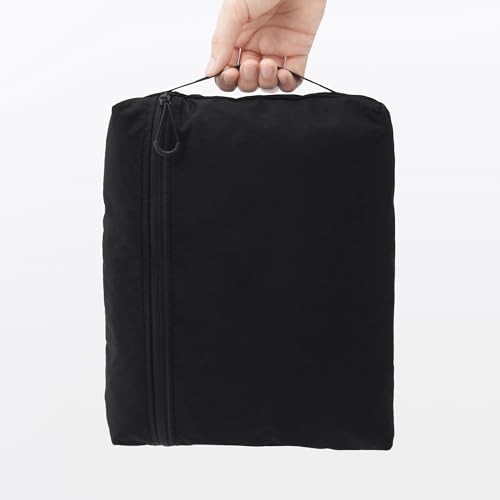MUJI Recycled Nylon Foldable Boston Bag Travel Luggage Tote Black from JP
