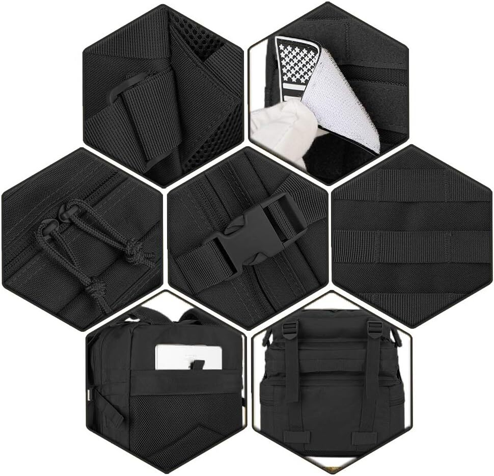 Military Tactical 45L Backpack Large Army 3 Day Assault Pack Molle Bag Rucksack