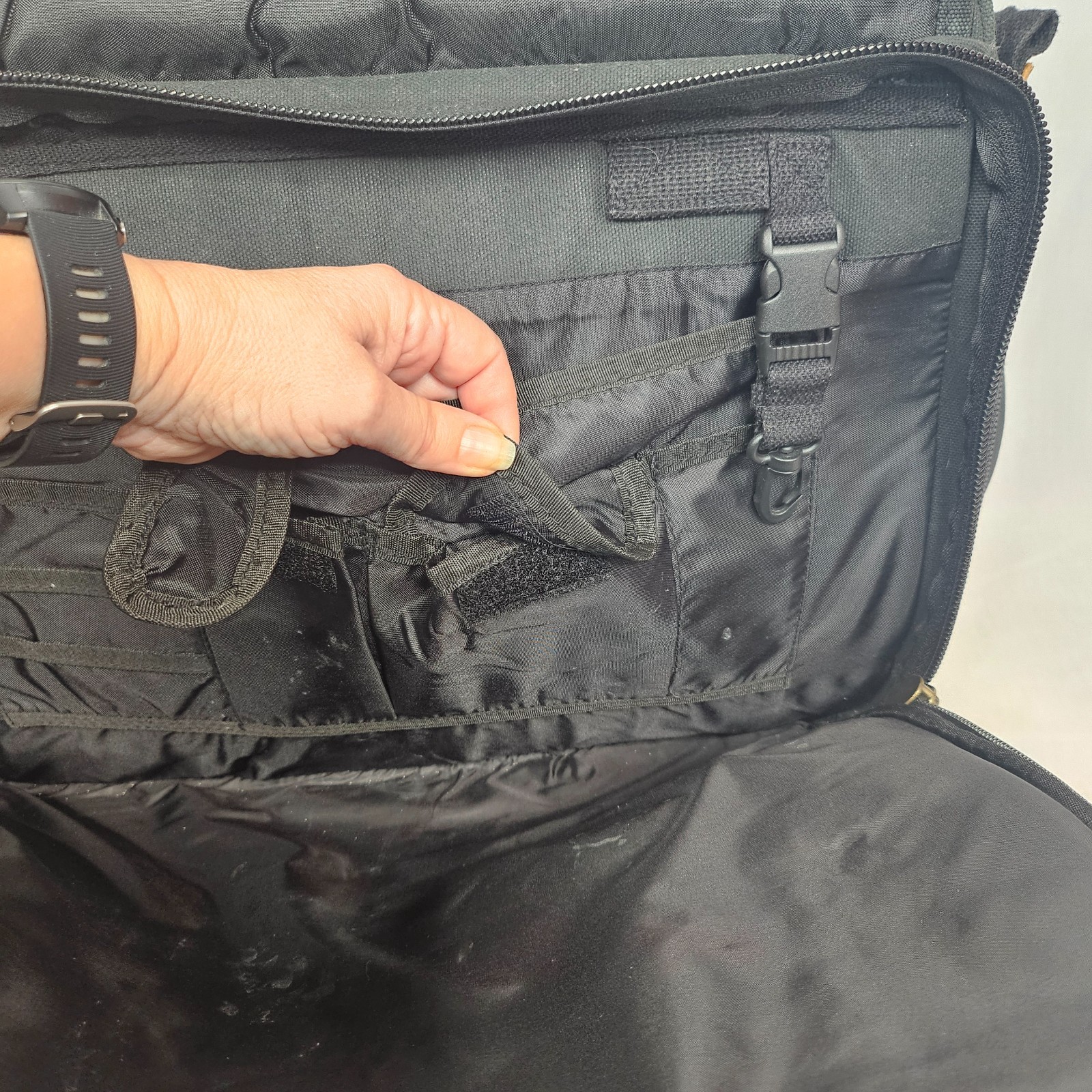 Cabela’s Canvas Messenger Bag | Hunting Gear Laptop Briefcase Black Leather Trim