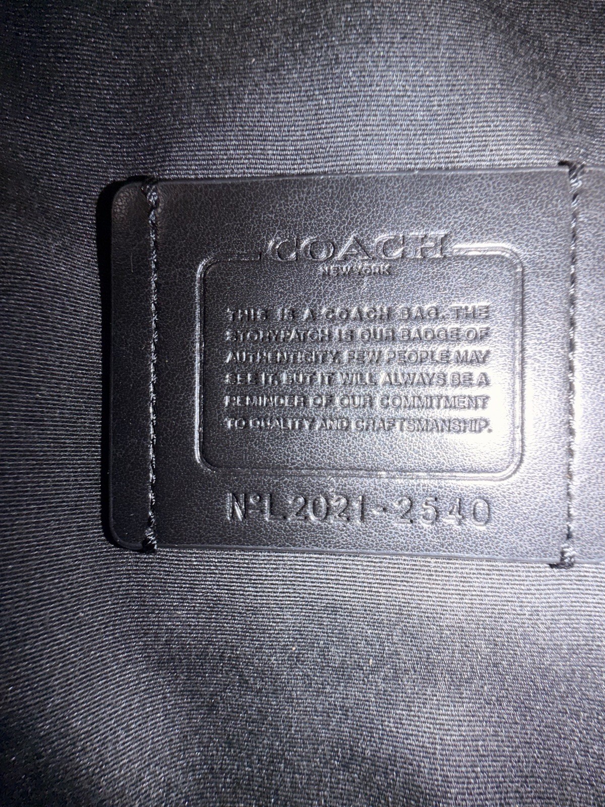 Coach Navy Blue Sling West Pack Backpack Carry Bag Pebbled Leather (2540)