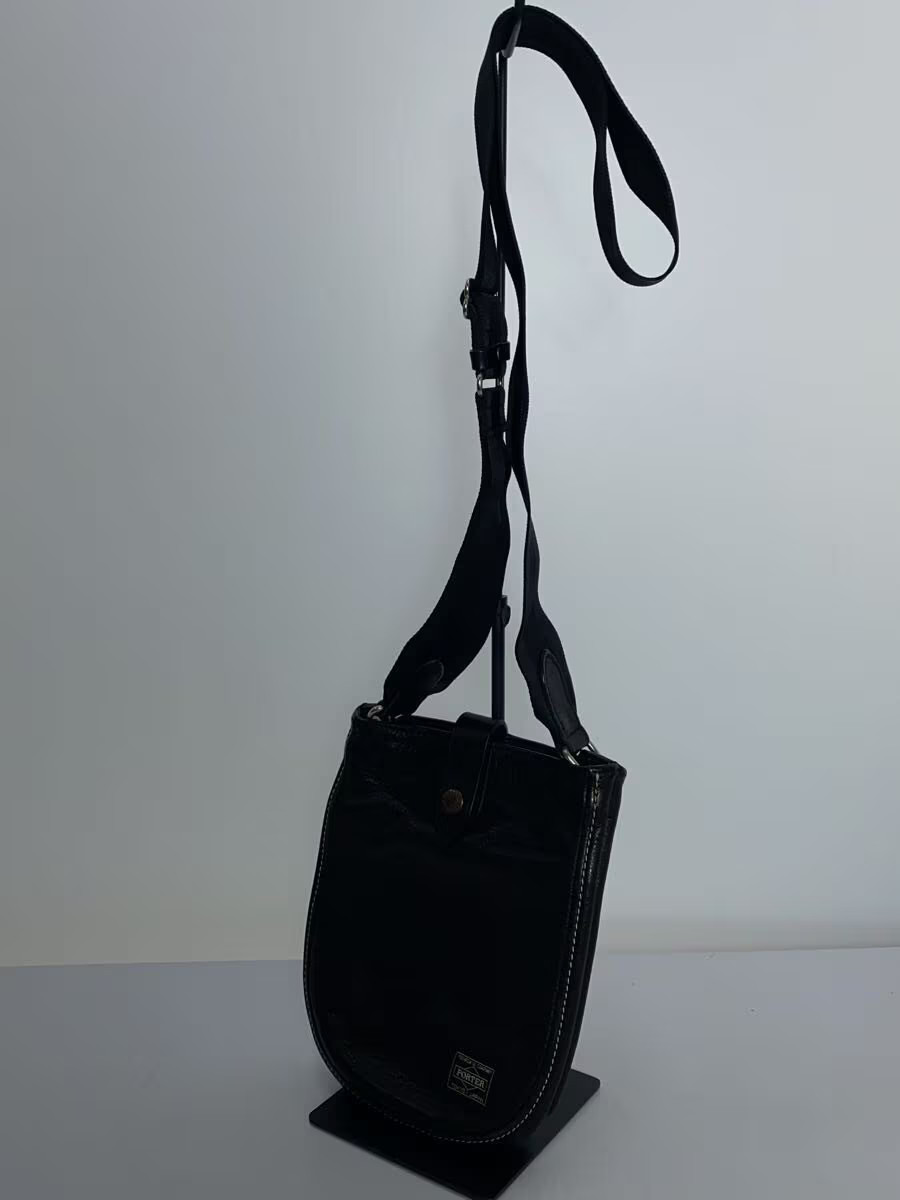 PORTER Shoulder Bag Leather BLK Solid