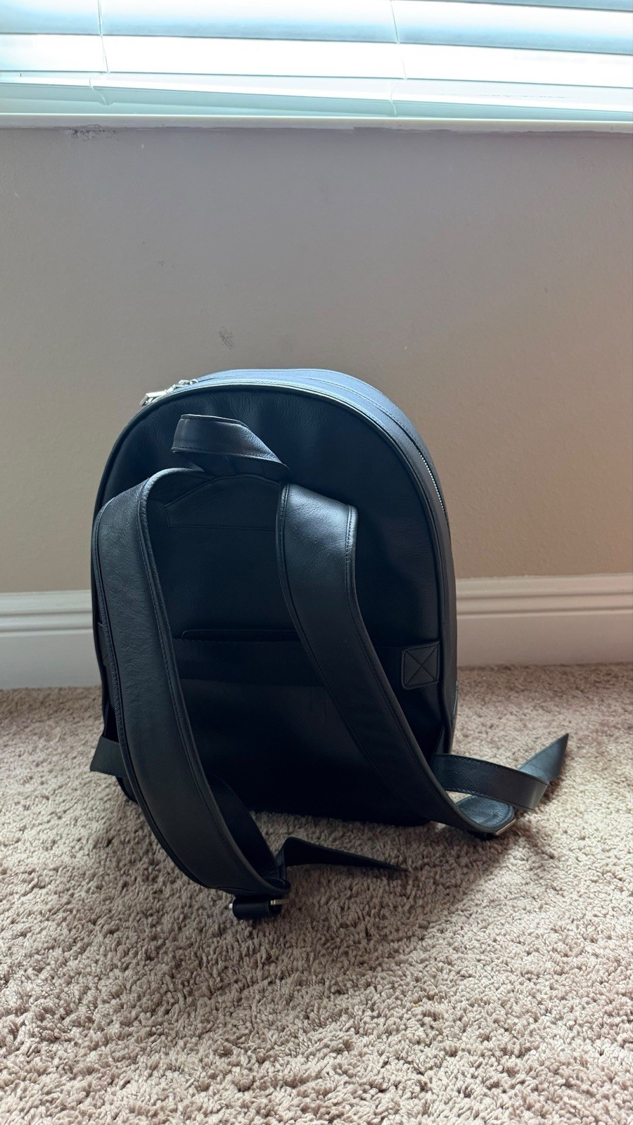 MCM Black Zip Backpack Multiple Compartments Adjustable Straps Unisex