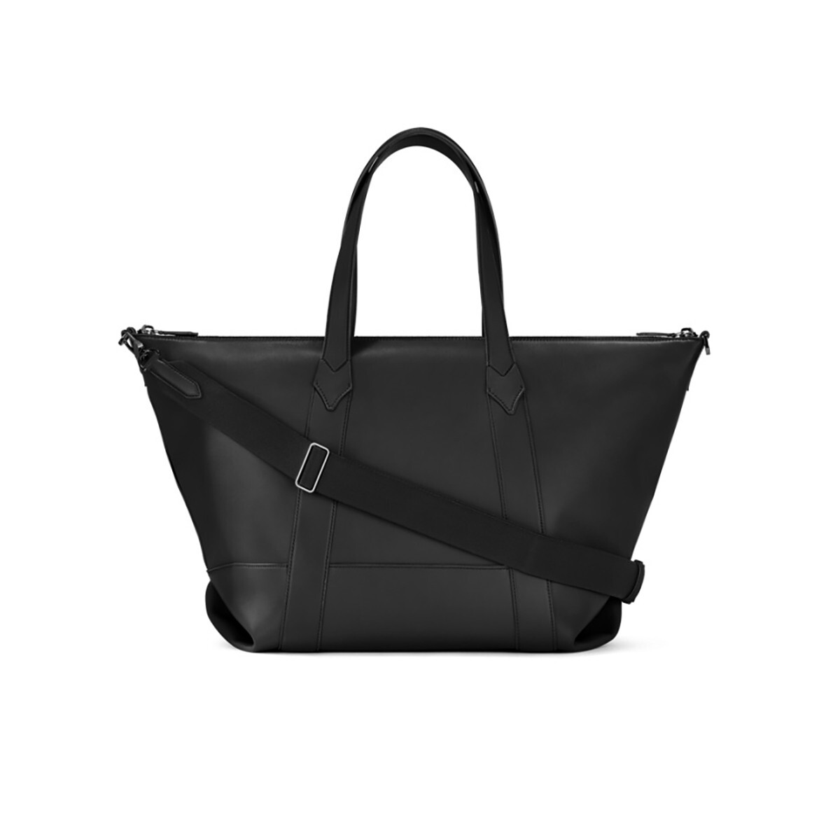 Montblanc Black Soft Medium Leather Duffle Bag 131211 – SLIGHT SCRATCH