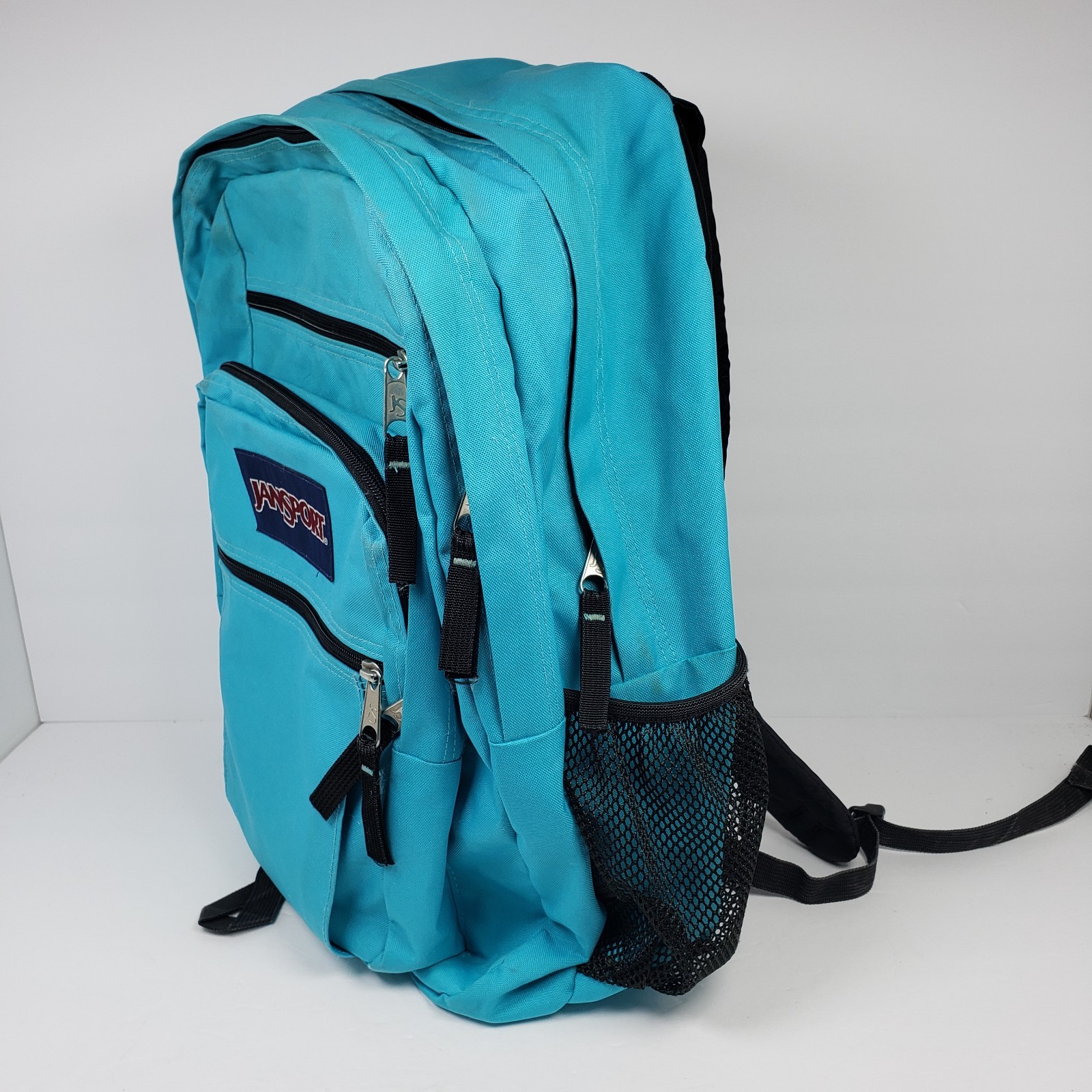 JanSport Big Student Turquoise Mammoth Blue Multi Use Carry Book Bag Backpack