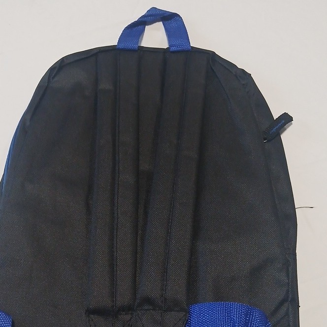 Trailmaker Black/Blue Zip Backpack, Adjustable Straps, Pockets, Unisex