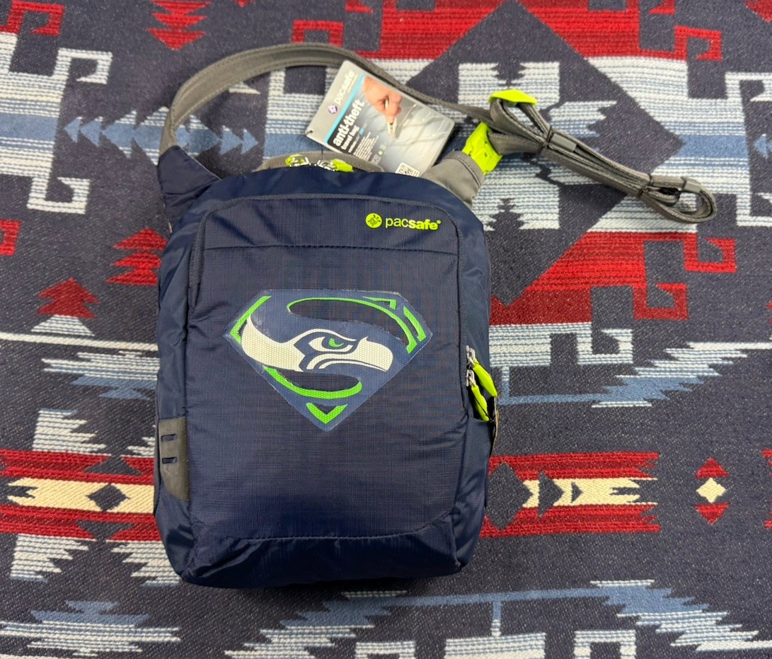 Pacsafe Seahawks Venturesafe 200 GII AntiTheft RFID Crossbody Shoulder Bag Blue