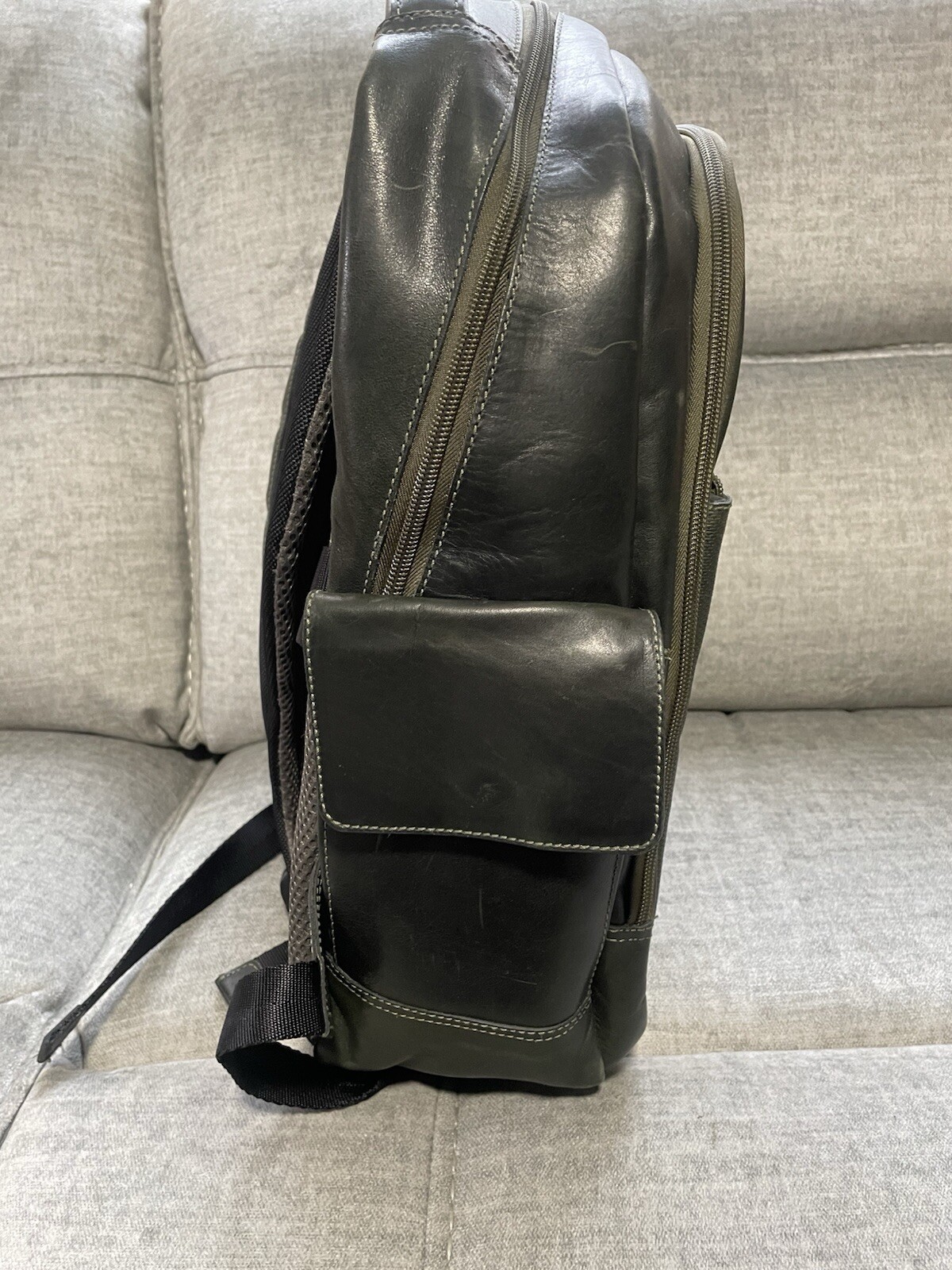 Velez Leather Laptop Backpack Made In Colombia Dark Green