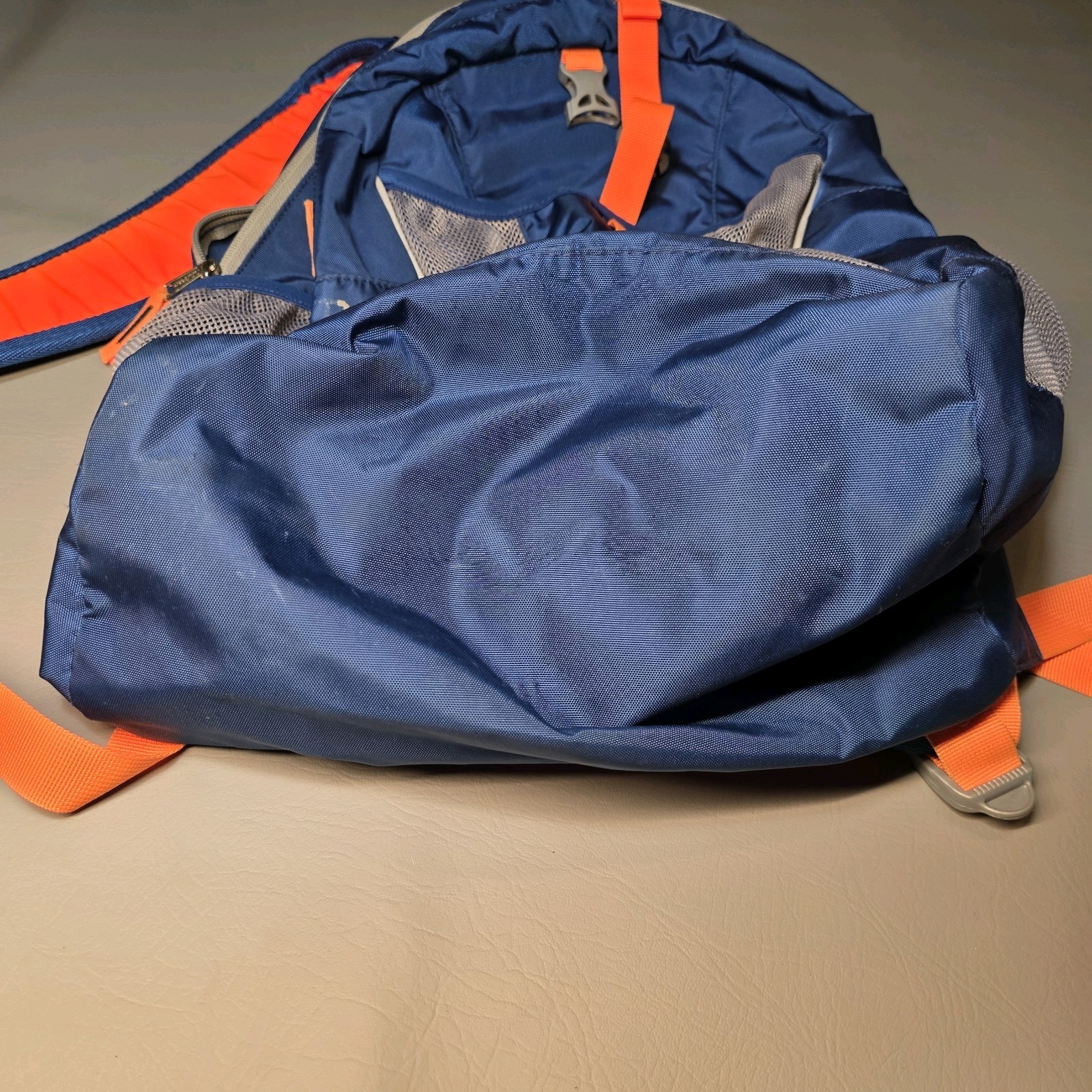 LL Bean Explorer Backpack Blue/Orange Hiking Bag Camping Outdoors Multi Compartm