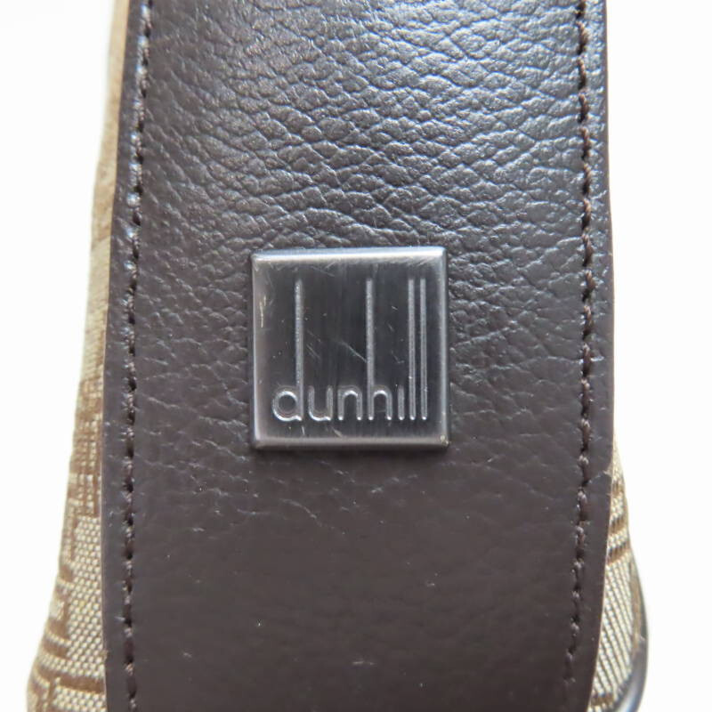 S04-k140 dunhill D-EIGHT canvas/leather shoulder bag beige/brown