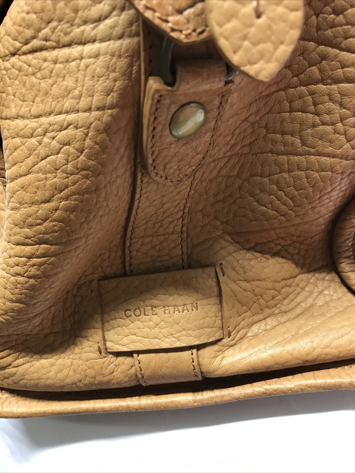 New. Authentic Cole Haan Leather Duffle/Weekender Bag .