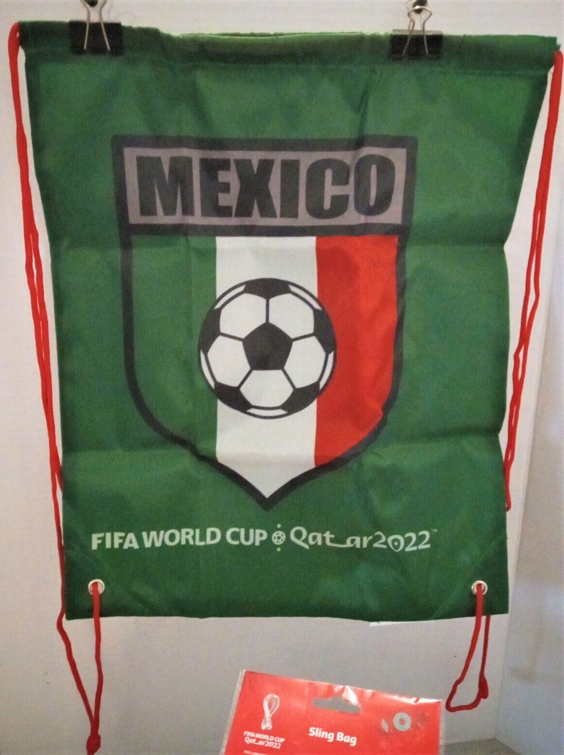 FIFA World Cup Qatar 2022 MEXICO Sling Bag 17″x13.5″ Soccer Backpack NEW! 