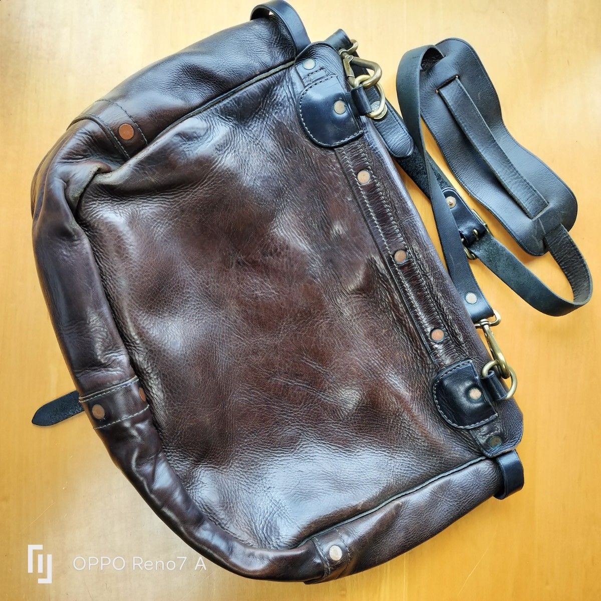 RRL Double RL Ralph Lauren Leather Messenger Bag Shoulder Bag Dark Brown