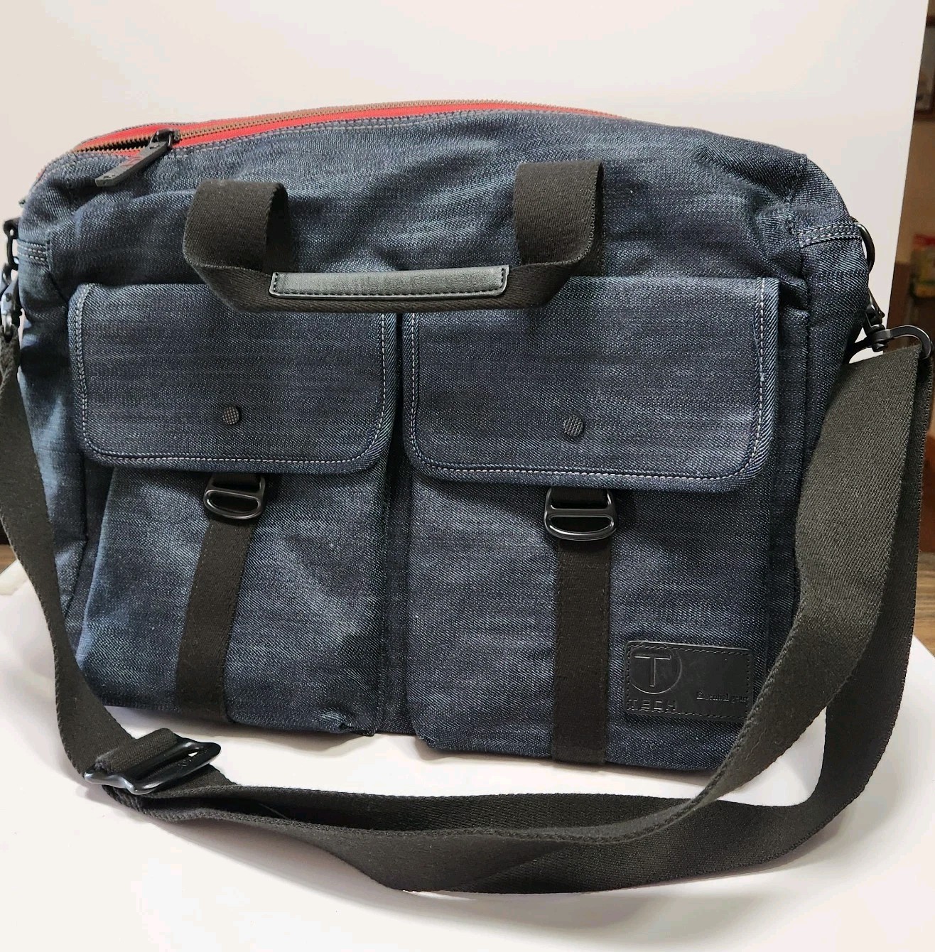 Tumi T Tech Denim Messenger Bag Essential Gear